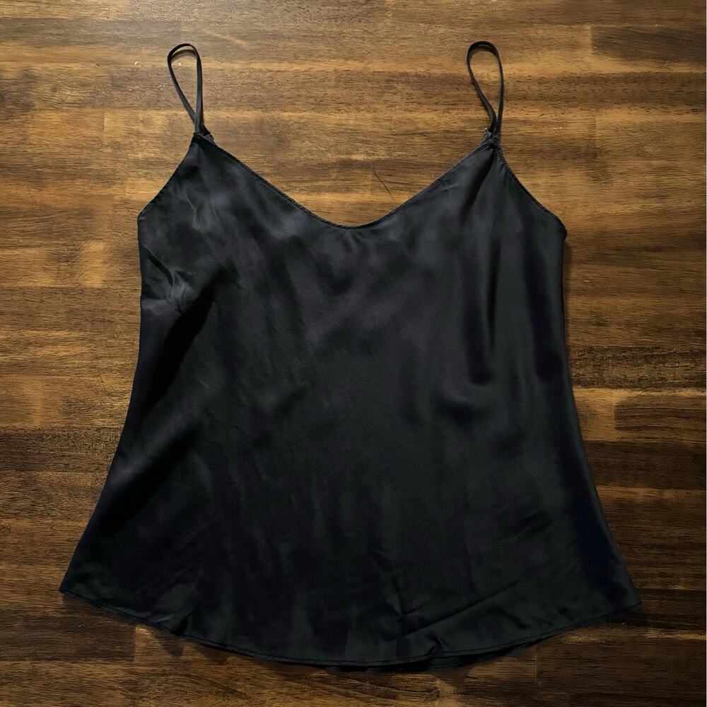 J. Crew Women’s Small Camisole Top Washable Silk Spaghetti Strap Tank Satin